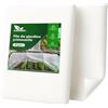 GARDENIX Fioriera in tessuto non tessuto traspirante, 17 g/m², 1,6 x 5 m (8 m²), favorisce una crescita sana, per coperture di aiuole rialzate, protegge piante, fiori e verdure da freddo, gelo e vento