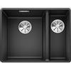 BLANCO SUBLINE 340/160-F - Lavello da cucina filo-top doppio per basi di lavello con larghezza di 60 cm - SILGRANIT - Grigio - 523568