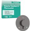 hansgrohe Ecostat Comfort S - Miscelatore termostatico incasso, Rubinetto termostatico con blocco di sicurezza (SafetyStop) a 40° C, Termostato rotondo, 2 utenze, cromo nero spazzolato, 33715340