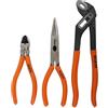 Boxer® Set pinze 3 pezzi - pinza regolabile 250 mm, tronchese laterale 175 mm, pinza a becchi lunghi 170 mm - acciaio al carbonio, impugnature isolate, garanzia 5 anni