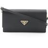 PRADA Borsa a tracolla PRADA SAFFIANO triangolo logo 1NF0592DB3F0002 pelle BK