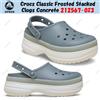 Crocs Zoccoli impilati crocs classici smerigliati cemento 212567-0Z3 taglia unisex