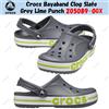Crocs Zoccolo Crocs Bayaband grigio ardesia Lime Punch 205089-0GX taglia unisex