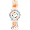 Alienwork Unicorno Ragazza Orologio di Apprendimento Bambini Ragazze Argento Pink Multicolore bambini Impermeabile 5 ATM Tempo di Apprendimento