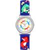 Alienwork Kids Dino T-Rex Orologio di Apprendimento Bambini Ragazzi Ragazze Argento Blu Marino Multicolore bambini Impermeabile 5 ATM Tempo di Apprendimento