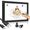 I-SHUNFA Tavolo luminoso a LED A4,pannello luminoso a LED Disegno pannello luminoso ultrasottile,scatola luminosa con interfaccia di tipo C,luminosità regolabile per pittura con diamanti,schizzi,animazione