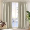 Deconovo Tende Oscuranti con Fettuccie per Interni 2 Pezzi, 140x175 CM, Isolamento Termico e Acustico, Tessuto Resistente e Opaco, Certificato OEKO-TEX, per Camera da Letto e Soggiorno, Beige Chiaro