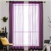 MIULEE Tende Trasparenti Con Passanti Morbidi Finestre per Salotto Eleganti Soggiorno per Camera da Letto e Tende Cameretta Bambini 2 Pannelli 140x225cm Viola