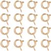 Beebeecraft 20 Pezzi di Fermagli A Molla per Collana Fermaglio per Gioielli Placcato Oro 24K Chiusura A Molla Rotonda da 7mm Accessori per Estensori per Bracciali Connettori Creazione di Gioielli
