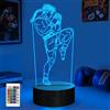 OkiyiD Lampada notturna 3D per muay thai, con telecomando a 16 colori, ideale come regalo per arti marziali, MMA, per bambini, ragazzi, uomini, compleanno, Natale, idea regalo