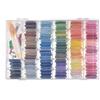 VOANZO Kit di Accessori per Filo da Ricamo a Punto Croce in 100 Colori con Scatola portaoggetti per Organizer Set per Ricamo a Punto Croce