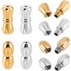 Beebeecraft 8 Set di Fermagli A Vite Ovali e A Colonna 304 Fermagli A Barilotto con Punta in Rame in Acciaio Inossidabile per Braccialetti Collane Creazioni Artigianali Fai da Te (Oro) Argento