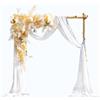 EBETA Tenda per matrimonio, decorazione a mano libera, per arco di nozze e uva a baldacchino, tenda per finestre, Mantovane in tessuto chiffon (Bianco, 145 x 600 cm)