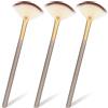 GEEHUA 3 pennelli per maschera viso, manico in legno, pennello a ventaglio, trucco cosmetico, per trattamenti viso, maschere, pennello a ventaglio, pennello applicatore