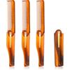 AOZUO Pettine per baffi, pieghevole, tascabile, a denti fini, mini pettine portatile per capelli, raddrizzatore per capelli da uomo, baffi e barba corta, per la cura dei capelli, 4 pezzi