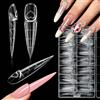 Kiiwah 150 Pezzi Dual Nail Form per 3D Manicure Francese, Unghie Ricostruzione Extension Unghie Finte Nail System Riutilizzabile, per Gel Polygel Acrygel (Mandorla)