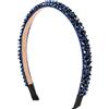 DOPENSPI Cerchietto per capelli con strass di cristallo, per donne e ragazze, alla moda, con perline scintillanti, accessori per capelli, per donne e ragazze (blu navy)