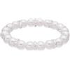 LUXENTER Bracciale in lega di metallo con perla bianca rifinita in argento colore bianco bracciali elastici stile minimalista. Gioielli da donna Classow