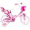 disney Bicicletta 14 Pollici Minnie, Bici per Bambini 3-5 Anni