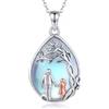 YFN Figlia/padre/madre/sorella collana in argento sterling 925 ciondolo famiglia gioielli moda regali per donne uomini ragazze, normale, Argento sterling, Non pietra preziosa