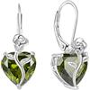 FJ Orecchini Pendenti Donna in Argento Sterling 925 Orecchini Peridoto Agosto Pietre Portafortuna Orecchini di Fiori di Rosa Gioielli per Donna Amiche Moglie Mamma