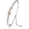 Praelinos Bracciale Donna Simbolo Infinito Placcato Oro Bianco/Rosa Carati Bracciali Galvanico 5A Zirconi Cubici Gioielli Regalo per la Festa della Mamma Moglie Fidanzata Ragazze