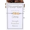 oasymala Bracciale Regolabile con Pietra del Compleanno per Donna - Granato, Ametista e Altro, Gioiello in Pietra Naturale Fai da Te per Regali Mensili (Novembre - Citrino)