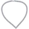 Bling Jewelry Collana A V Con Dichiarazione Di Zirconi Cubici Geometrici Nuziali In Stile Art Deco Con AAA CZ Trasparenti Per Donne Sposa Promessa Di Matrimonio Argento Placcato