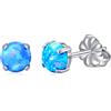 Limerencia Orecchini Anallergici in Titanio G23 per Uomo Donna Bambina - 5mm Senza Nichel, Opale, Implant Grade per Orecchie Sensibili (5mm, Opale Blu)