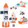 YULEYU Razzo Spaziale Giocattolo per Bambini, Space Shuttle Giocattolo con e Astronauta, Adatto a Bambini di 3, 4, 5, 6, 7, 8 Anni, Stimola Fantasia e Esplorazione Spaziale (Arancione)