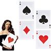 OLYCRAFT 8pz Carte Da Gioco Jumbo 40x32cm Carte Da Poker Giganti Carta Da Casinò Gigante Stampa Grandi Carta Da Poker Gigante Decorazione per Serate e Feste In Casinò Decorazione Da Parete