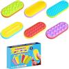 CWENDANER Set di 6 Fidget Slider Magnetici - Giocattoli Antistress Aptici con 6 Texture Sensoriali - Gadget da Scrivania per Adulti e Studenti, Rilassamento e Concentrazione, ADHD e Autismo