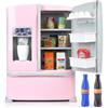 PLAY Set di accessori da cucina per bambini, frigorifero con dispenser di ghiaccio, set di accessori da cucina con frigorifero per bambini, giocattolo alimentare, cubetti di ghiaccio, utensili da