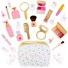 Joellfuner Set di trucchi per bambini, in legno, per bambini, in legno con fermagli per capelli e tatuaggi, gioco di ruolo, regalo di Natale per compleanno a partire dai 3 anni in su