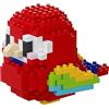 NOOLY Pappagallo Micro Mattoni da Costruzione Kit Uccello Thmed Blocchi Set Decorazione per Casa e Ufficio WKLJM-01 253 Pezzi (Rosso)