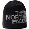 THE NORTH FACE REVERSIBLE HIGHLINE BEANIE, BLACK WHITE