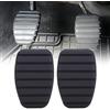 BAOSROY Copri Pedali,2pcs Gomma Freno Copripedali,Copertura per Pedali,Freno Frizione Pedale,Antiscivolo Frizione Freno Pedale Coeprtura,Rivestimento per Pedale del Freno e Frizione