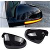 Kakulkomen Coperchio specchietto retrovisore per Vw Golf MK5 GTI Jetta 5 | Auto Sostituzione Nero Lucido Sinistro e Destro per Passat B6 B5.5 Sharan Golf Plus Variant EOS 2005-2007
