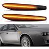 Yoegerery Indicatore di direzione laterale dinamico a LED Ambra Super Bright Canbus ripetitore sequenziale luci per Alfa Romeo 159/159 Sportwagon/Boera/Spider tipo 939 (nero)