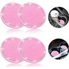 cobee Bling Sottobicchieri per Auto, 4 Pezzi 2.75'' x 2.75'' Supporto per Tazza per Veicolo Universale Inserto Sottobicchiere con Inserto Antiscivolo in Silicone (Rosa)