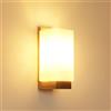 Osairous Applique LED da Parete Interno 3000K/4500K/6500K Applique da Parete dimmerabile a Tre Colori Lampada da Parete Creativa In Legno Adatto per Camere da Letto, Corridoi, Scale (25 * 12 * 10 cm)