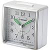 Velamp Sveglia da Comodino, Sveglia Analogica al Quarzo Silenziosa con Luce Senza Ticchettio, Semplice Orologio da Tavolo con funzione Snooze,Adatto per Camere da Letto, scrivanie, viaggi...