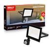 BRILONER - Faretto LED da esterno con sensore di movimento, luce bianco neutro, 20W 1800 lm, orientabile, IP65 resistente a polvere e getti d'acqua, faro per giardino e garage, 14 x 19 x 4 cm, Nero