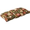 Pillow Perfect Cuscino perfetto per interni ed esterni, marrone/verde tropicale in vimini Loveseat cuscino