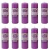 Cereria Di Giorgio - Confezione da 10 Candele Cero a Colore Pieno - Viola - Profumazione Lavanda - Diametro 3.9 cm Altezza 10 cm - Durata 17 ore - Collezione Melrose