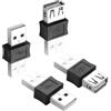 SinLoon Set di 4 adattatori USB 2.0, 2 connettori da A ad A maschio e 2 da A maschio a femmina, materiale PVC