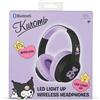 OTL Technologies Kuromi Cuffie senza fili pieghevoli con luce LED e licenza ufficiale