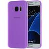 doupi UltraSlim Custodia per Samsung Galaxy S7 Edge, Satinato fine Piuma Facile Mat Semi Trasparente Cover, Purple