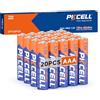 PKCELL Batterie alcaline AAA, 1,5V LR03 monouso per tastiere, mouse, telecomandi, durata 10 anni, 20 pezzi