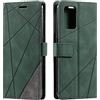 SONWO Cover per Oppo A74 4G / Oppo F19, Flip Caso in PU Pelle Case Cover Portafoglio Custodia per Oppo A74 4G / Oppo F19, [Kickstand] [Slot per Schede], Verde